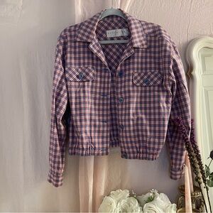 Doncaster Plaid Women's Jacket . in Pink and Blue